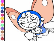 Doraemon Butterfly Coloring