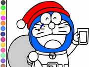 Doraemon Coloring Papa Noel