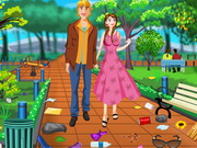 Online game Anna Valentines Day Park Cleaning