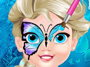 Online game Baby Elsa Butterfly Face Art