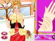 Online game Barbi Winter Manicure