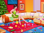 Online game Barbies New Year Party Cleaning