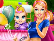 Online game Barbie Superhero Mommy