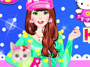 Online igrica Barbie With Kitty Dressup