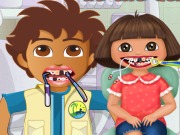 Online game Dora and Diego At The Dentist