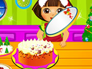 Dora Cooking Christmas Cake