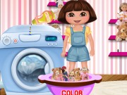 Online igrica Dora Washing Dolls free for kids