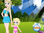 Elsa and Daughter Matching Dress