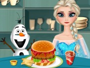 Online igrica Elsa Cooking Hamburger