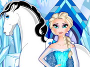 Elsa gondozza a lovakat