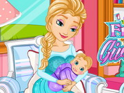 Online game Frozen Elsa Gives Birth