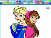 Online igrica Frozen Fever Coloring free for kids