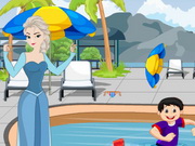 Online game Frozen Pool Party Cleaning