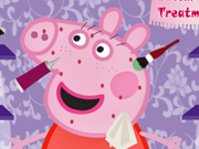 Online game Peppa pig facial treatment