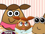 Online igrica Pou Family At The Docto free for kids