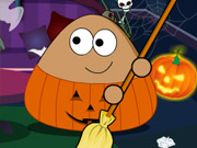 Online game Pou Halloween Cleanup