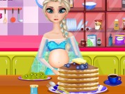 Pregnant Elsa Cooking Pancakes