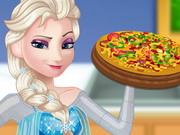 Pregnant Elsa Cooking Pizza