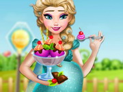 Online game Pregnant Elsa Ice Cream Cravings