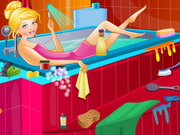 Online igrica Princess Cinderella Bathroom Cleaning free for kids