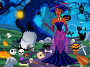 Online game Princess Halloween Graveyard Cleaning