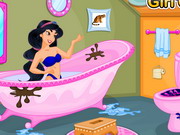 Igrica za decu Princess Jasmine Bathroom Cleaning