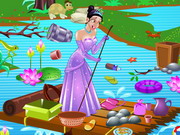 Princess Tiana Pond Cleaning