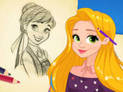Online igrica Rapunzel Art School free for kids