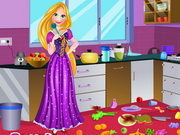 Rapunzel Messy Kitchen Cleaning
